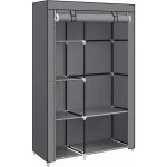 Armoire  vtements, penderie, 1 tringle  vtements, 6 niveaux, tissu non - tiss, cadre mtallique, ...
