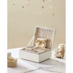 Bote  bijoux 2 niveaux, coffre  bijoux avec poigne, plateau flexible, crin rangement d'accessoires, ...