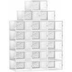 Songmics - boîte à chaussures transparent, lot de 18, boîte de rangement, pointure 44, empilables, pour ... Songmics - boîte à chaussures transparent, lot de 18, boîte de rangement, pointure 44, empilables, pour ...