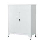 Caisson de bureau, placard polyvalent, armoire de bureau � 2 portes, verrouillable, meuble de rangement ...