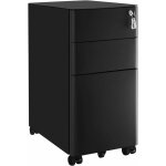 Songmics - caisson de bureau, placard de rangement mobile, avec roulettes et serrure, pour documents ...
