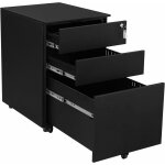Songmics - caisson de bureau à roulettes avec 3 tiroirs et classeur suspendu, armoire de bureau verrouillable ... Songmics - caisson de bureau à roulettes avec 3 tiroirs et classeur suspendu, armoire de bureau verrouillable ...