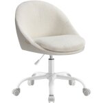 Songmics - chaise de bureau, fauteuil pivotant en peluche et pu, siège confort, rembourrage en mousse, ... Songmics - chaise de bureau, fauteuil pivotant en peluche et pu, siège confort, rembourrage en mousse, ...