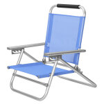 Chaise de plage portable, si�ge d?ext�rieur pliable, dossier r�glable sur 4 positions, avec accoudoirs, ...