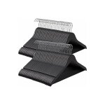 Cintre bois, lot de 50, avec encoches antiglisse, barre antiglisse pour pantalons, crochet pivotant 360�, ...