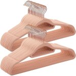 Songmics cintre en velours, lot de 50, antiglisse, barre  cravate, crochet pivotant 360, paisseur ...