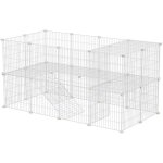 Clture pour animaux domestiques, 2 niveaux, enclos modulable, pour petits animaux, hamsters, lapins, ...