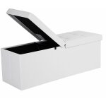 Coffre de rangement couvercle pliable par 2 c�t�s banc de rangement capacit� 120 l banquette de couleur ...
