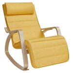 Fauteuil � bascule, avec accoudoirs en bois, chaise d?allaitement, repose - pieds r�glable en 5 positions, ...