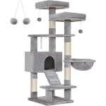 Feandrea - arbre � chat, tour de jeux 142 cm, gris clair pct160w01