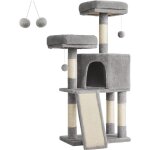 Feandrea - arbre � chat, tour poteaux � gratter 115 cm, gris clair