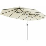 Parasol double 460 x 270 cm, ombrelle extra large pour terrasse, protection upf 50 + , avec manivelle, ...