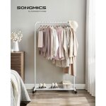 Songmics portant � v�tements mobile, portemanteau sur roulettes, penderie, organisateur, en m�tal, avec ...