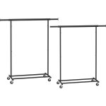 Songmics - portant  vtements avec roulettes, tringle extensible pour charge lourde, porte - manteau, ...