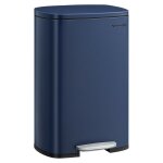 Songmics - poubelle cuisine 50l, poubelle bureau, fermeture en douceur, avec p�dale, en acier, seau int�rieur, ...