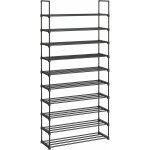 Songmics - tag�re � chaussures 10 niveaux, porte - chaussures haut, support � chaussures fin, rangement ...