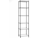 Tagère de rangement en métal à 6 niveaux, grilles réglables en hauteur, garage, cuisine, salon, avec ... Tagère de rangement en métal à 6 niveaux, grilles réglables en hauteur, garage, cuisine, salon, avec ...