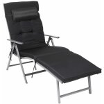 Transat inclinable, pliable, bain de soleil, chaise longue, chaise de jardin pliable avec matelas d?une ...