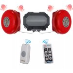 Sonnette pour environnement bruyant double cloche industrielle sans - fil 800m - dure ajustable / sos ...