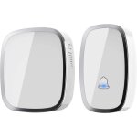 Sonnette de porte, carillon sans fil elctrique etanche  300 mtres de porte, kit de carillon avec ...