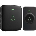 Sonnette sans fil, 300 mtres ring doorbell ip44 tanche, kit de carillon avec rcepteurs enfichables ...