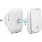 Sonnette sans fil, sonnette auto alimente sans batterie requise carillon de porte sans fil, bouton poussoir ...
