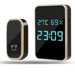 Sonnette sans fil, pas besoin de pilesz ip45 sonnette de porte �tanche kit de carillon electronique , ...