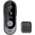 Sonnette sans fil avec cam�ra 1080p, interphone vid�o wifi int�rieur, audio bidirectionnel, carte sd ...