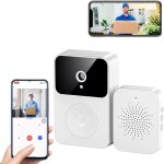 Sonnette sans fil connect�e avec cam�ra de surveillance, wifi smart camera, enregistrement vid�o, sonnette ...