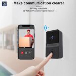 Sonnette vid�o voix visuelle interphone en temps r�el carillon vga vision nocturne cam�ra ip wifi alarme ...