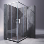 Cabine de douche accs d'angle 100x90cm verre de scurit porte coulissante cabine de douche accs d'angle ...