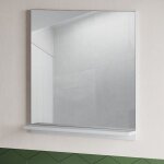 Miroir de salle de bains laiton / non - plomb 55 x 60 cm miroir mural avec tablette en verre pour le ...