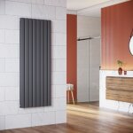Sonni - radiateur eau chaude en acier conception murale vertical radiateur chauffage central 1600x619mm ...