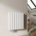Radiateur eau chaude en acier conception murale vertical radiateur chauffage central 630x619mm panneau ...