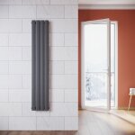 Radiateur eau chaude en acier conception murale vertical tube plat radiateur chauffage central 1600x311mm ...