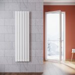 Radiateur eau chaude en acier conception murale vertical tube plat radiateur chauffage central 1600x465mm ...