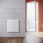 Radiateur eau chaude en acier conception murale vertical tube plat radiateur chauffage central 630x619mm ...