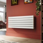 Sonni - radiateur eau chaude bicouche blanc horizontal en acier 465x1200 mm radiateur chauffage central ...