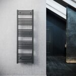 Sonni s�che - serviette eau chaude 160x50cm anthracite radiateur s�che - serviettes raccord central