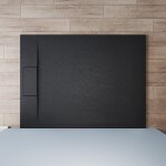 Sonni - receveur de douche design noir receveur de douche plat en smc receveur de douche super plat 120 ...