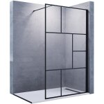 Walk in parois de douche noir mat cabine de douche avec nano - revêtement verre avec barre de support ... Walk in parois de douche noir mat cabine de douche avec nano - revêtement verre avec barre de support ...