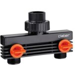 Claber ? raccord rapide 2 voies 3 / 4' ? sortie m�le pour programmateurs �lectroniques ? r�glage ind�pendant ...