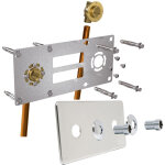 Watts - sortie de cloison robifix + cache (douche / bain - douche) entraxe 150mm cuivre 14 - femelle ...
