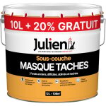 Sous - couche masque taches - pour fonds anciens, difficiles, ab�m�s, tach�s - mat blanc 10l + 20% gratuit ...