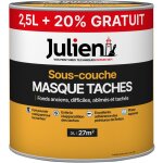 Sous - couche masque taches - pour fonds anciens, difficiles, ab�m�s, tach�s - mat blanc 2, 5l + 20% ...