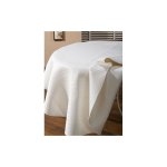Madeinnature - sous nappe ronde, ovale ou rectangle dimensions au choix, protection de table blanc de ...