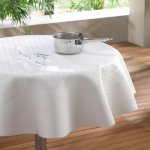 Madeinnature - sous nappe ronde, ovale ou rectangle dimensions au choix, protection de table blanc de ...