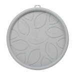 Eda - soucoupe  4 roulettes - gris bton - 35 cm plastiques