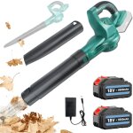 Souffleur d'air robuste sans fil pour feuilles, neige, poussi�re, nettoyeur + 2 batteries 5. 5 a + chargeur, ...