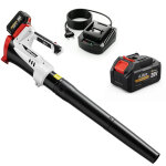 Souffleur aspirateur broyeur � feuilles - outsunny - batterie 4000mah et chargeur 6 vitesses 149 km / ...